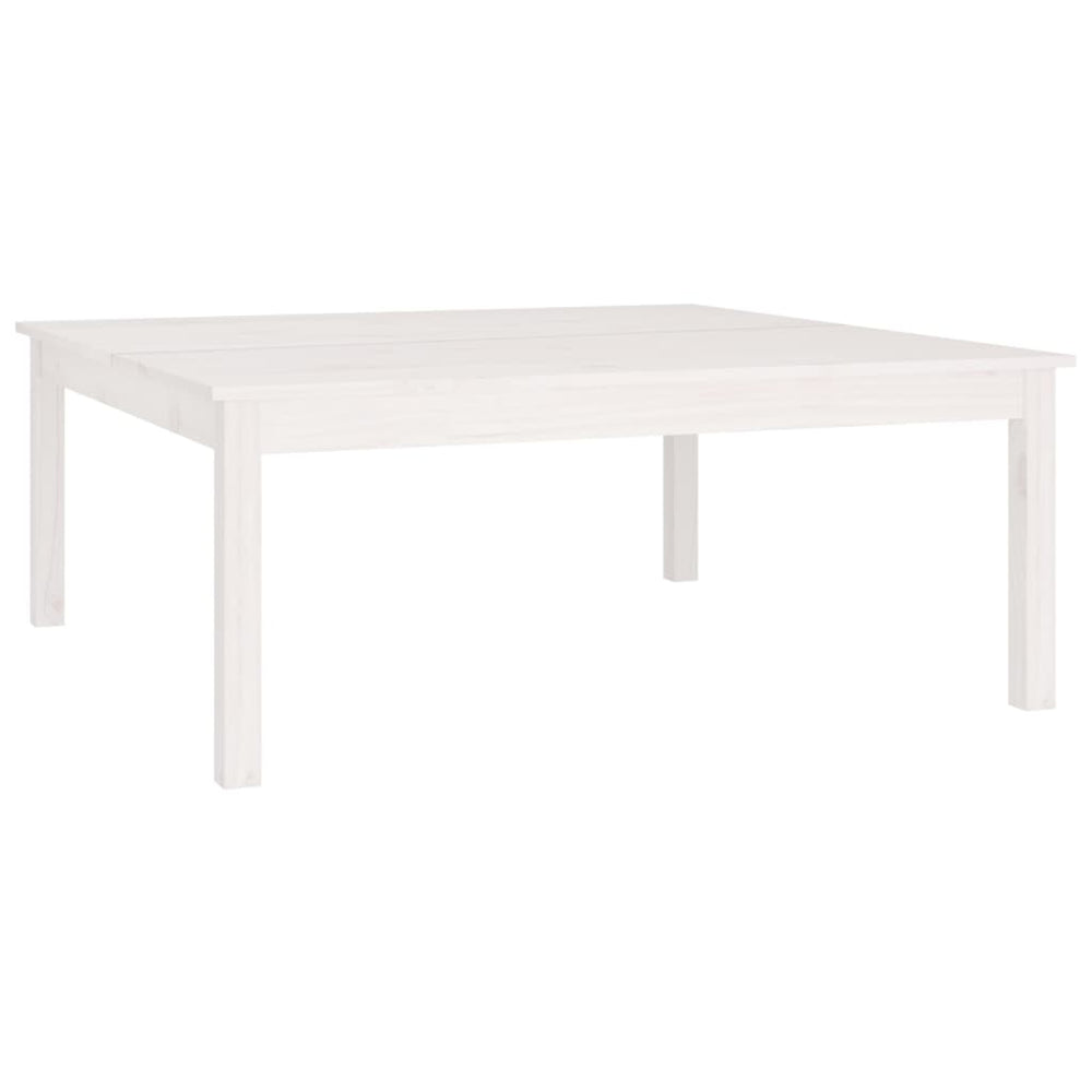 vidaXL Coffee Table White 100x100x40 cm Solid Pine Wood