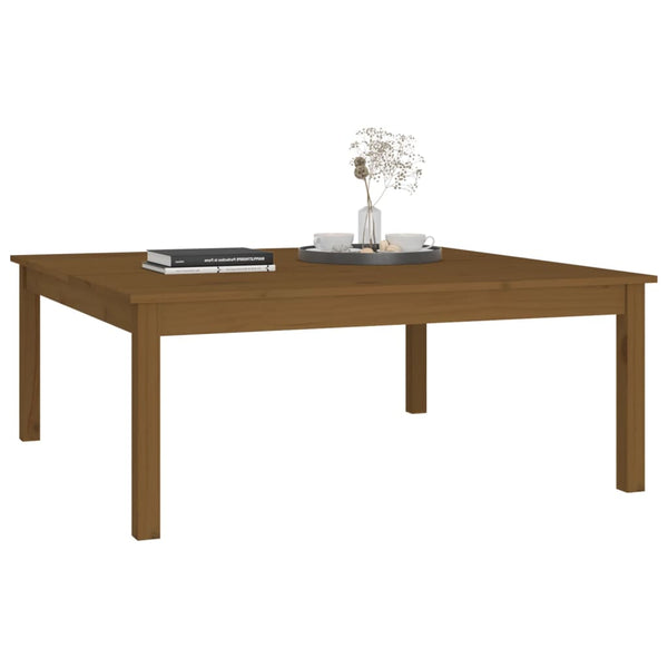 Couchtisch Honigbraun Kiefer Massivholz 100x100 cm