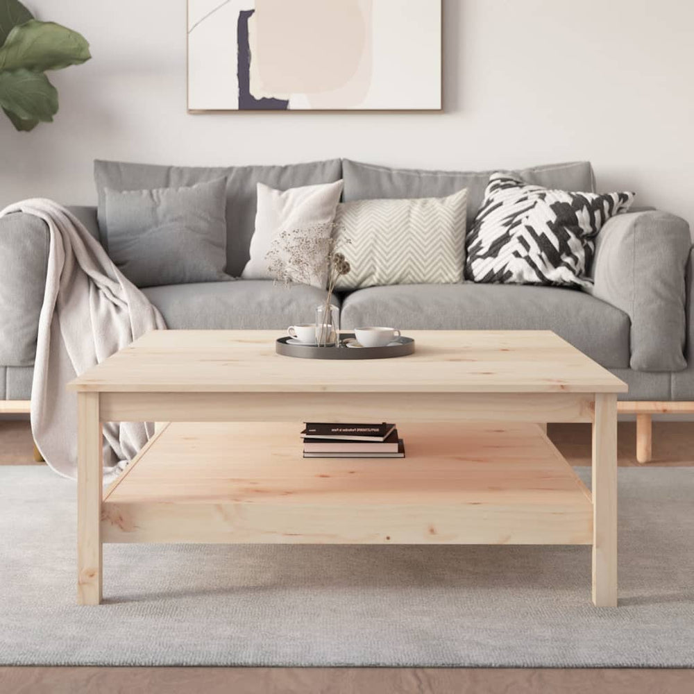vidaXL Coffee Table 100x100x40 cm Solid Pine Wood