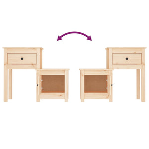 Nachttisch Kiefer Massivholz 79,5cm