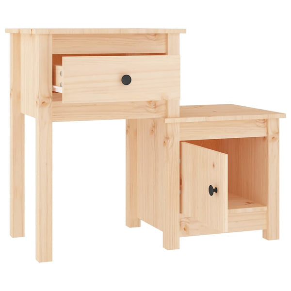 2er Set Nachttische Kiefer Massivholz