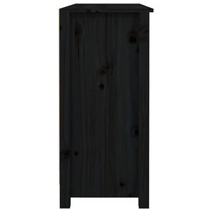 Schwarzes Sideboard Kiefer Massivholz 100cm