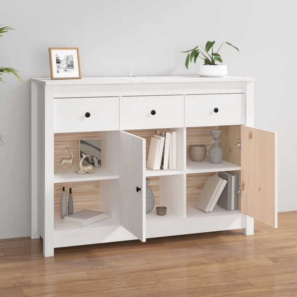 Weißes Sideboard 100 cm Kiefer Massivholz