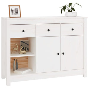 Weißes Sideboard 100 cm Kiefer Massivholz