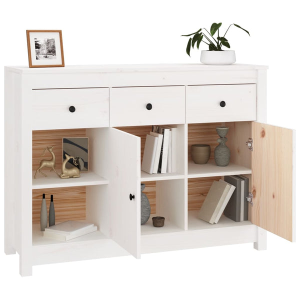 Weißes Sideboard 100 cm Kiefer Massivholz