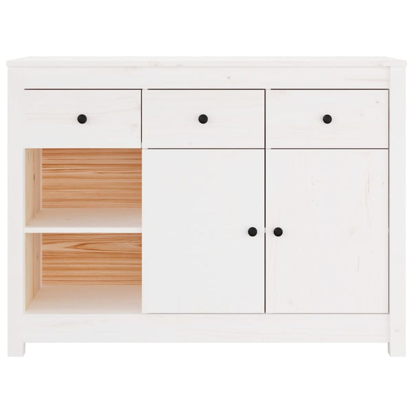 Weißes Sideboard 100 cm Kiefer Massivholz