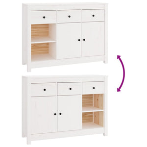 Weißes Sideboard 100 cm Kiefer Massivholz