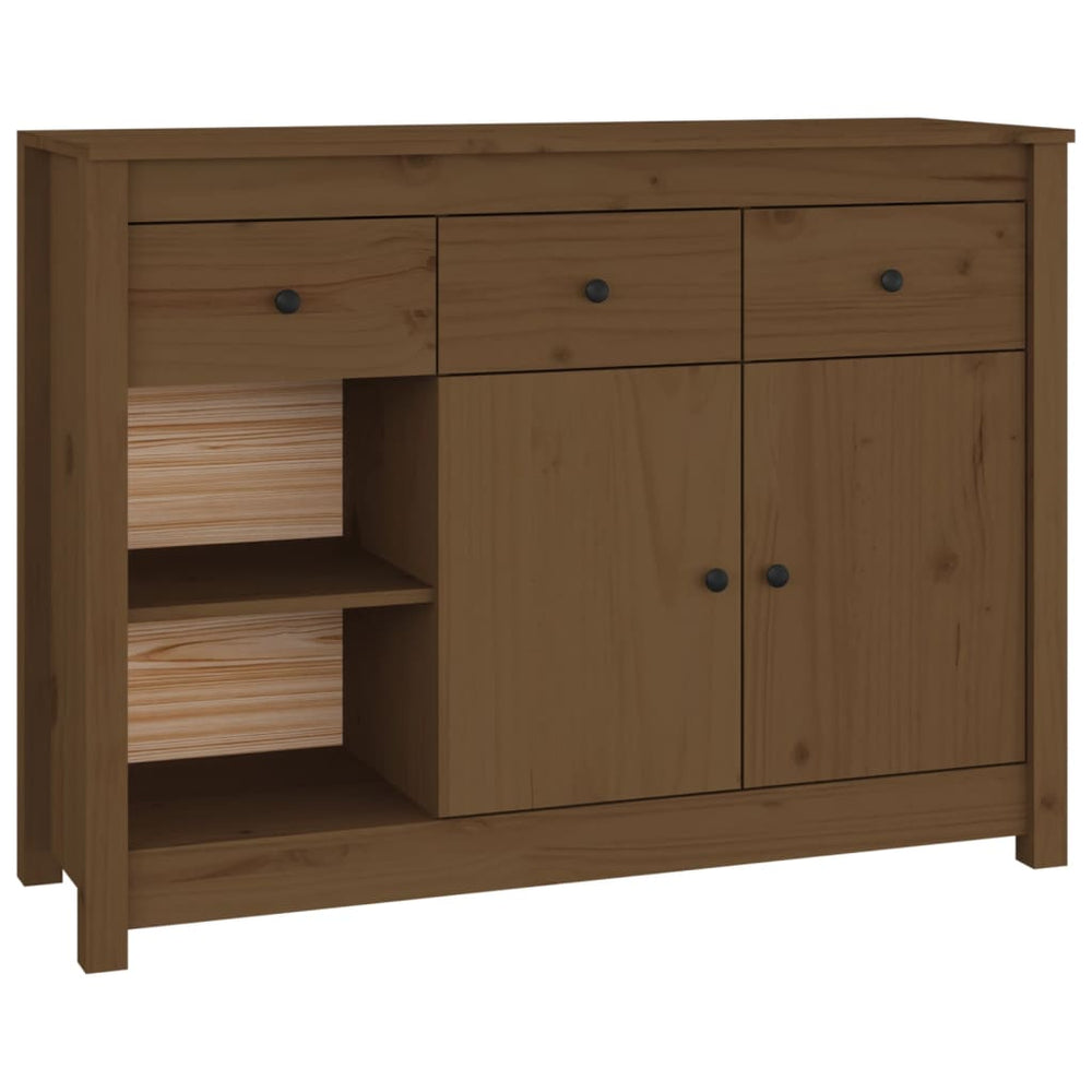 Sideboard Honigbraun 100x35x74cm Kiefer Massivholz