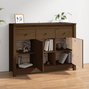 Sideboard Honigbraun 100x35x74cm Kiefer Massivholz
