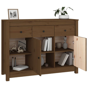 Sideboard Honigbraun 100x35x74cm Kiefer Massivholz