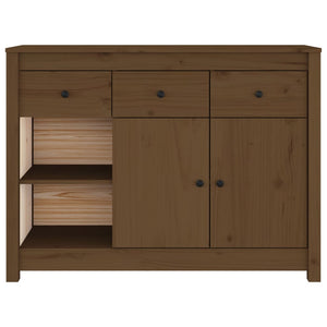 Sideboard Honigbraun 100x35x74cm Kiefer Massivholz