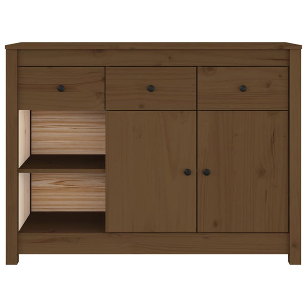 Sideboard Honigbraun 100x35x74cm Kiefer Massivholz