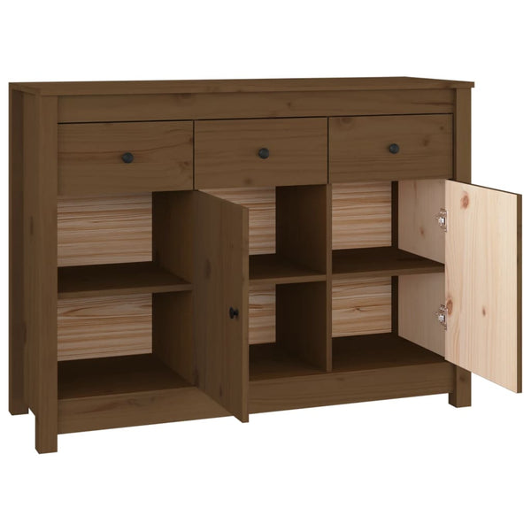 Sideboard Honigbraun 100x35x74cm Kiefer Massivholz