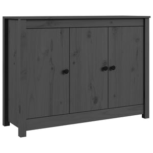 Graues Kiefer Massivholz Sideboard 100cm