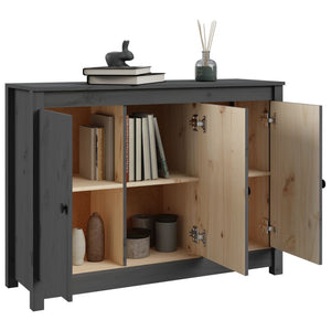 Graues Kiefer Massivholz Sideboard 100cm