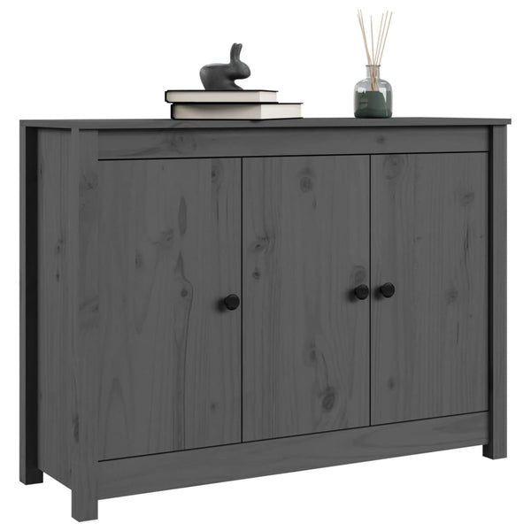 Graues Kiefer Massivholz Sideboard 100cm