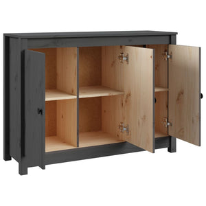 Graues Kiefer Massivholz Sideboard 100cm