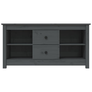 Grauer TV-Schrank Kiefer Massivholz 103cm