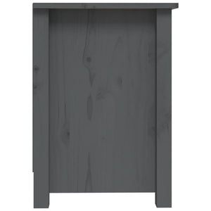 Grauer TV-Schrank Kiefer Massivholz 103cm