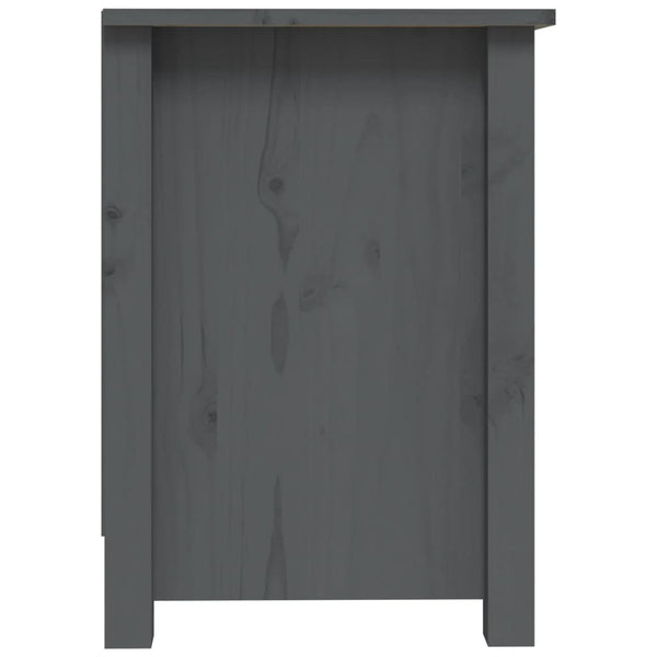 Grauer TV-Schrank Kiefer Massivholz 103cm