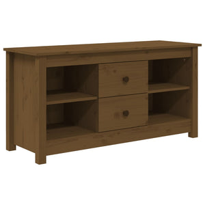 TV-Schrank Honigbraun Kiefer Massivholz 103cm