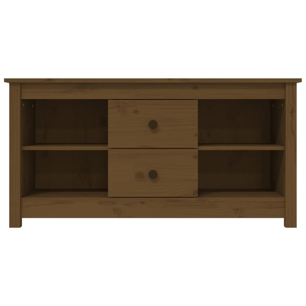 TV-Schrank Honigbraun Kiefer Massivholz 103cm