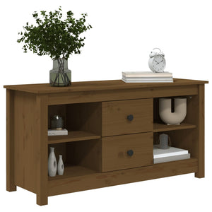 TV-Schrank Honigbraun Kiefer Massivholz 103cm