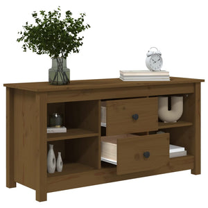 TV-Schrank Honigbraun Kiefer Massivholz 103cm