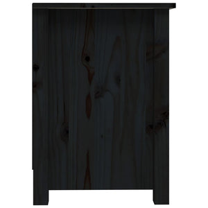 Schwarzer TV-Schrank Kiefer Massivholz 103cm