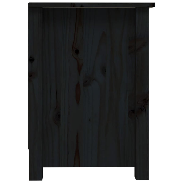 Schwarzer TV-Schrank Kiefer Massivholz 103cm