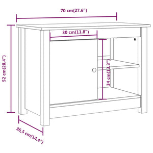 TV-Schrank Kiefer Massivholz 70 cm