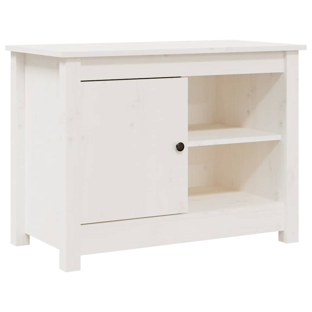 Weißer TV-Schrank 70cm Kiefer Massivholz
