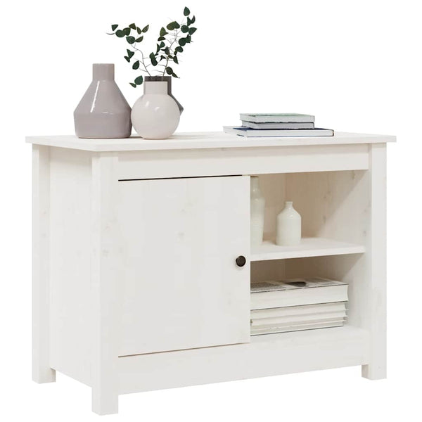 Weißer TV-Schrank 70cm Kiefer Massivholz