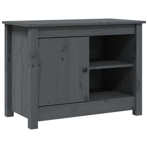 Grauer TV-Schrank 70x52cm Kiefer Massivholz
