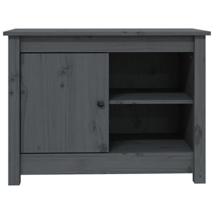 Grauer TV-Schrank 70x52cm Kiefer Massivholz
