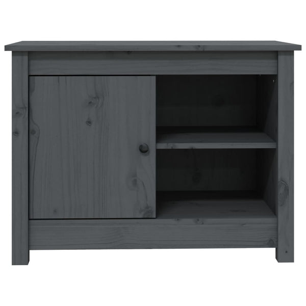 Grauer TV-Schrank 70x52cm Kiefer Massivholz