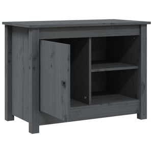 Grauer TV-Schrank 70x52cm Kiefer Massivholz