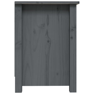 Grauer TV-Schrank 70x52cm Kiefer Massivholz
