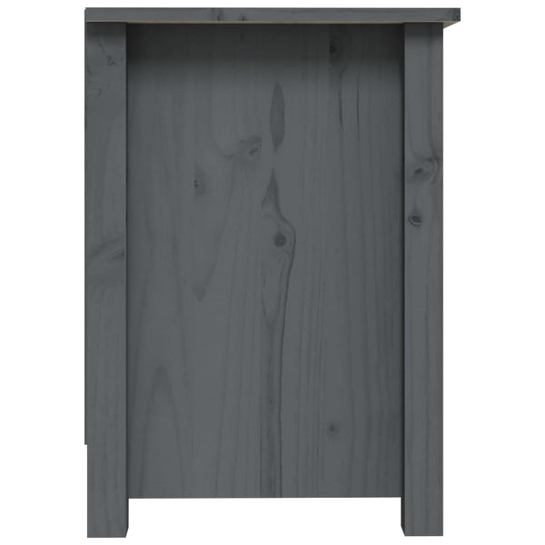 Grauer TV-Schrank 70x52cm Kiefer Massivholz