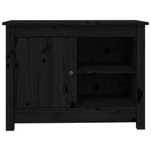 vidaXL Meuble TV Noir 70x36,5x52 cm Bois de pin massif