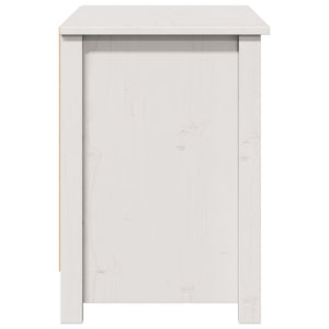 Weißer TV-Schrank Kiefer Massivholz 103 cm