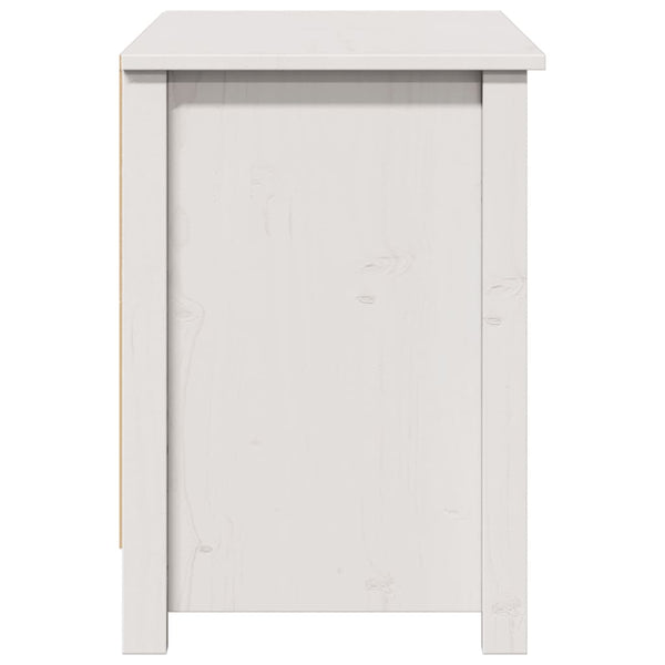 Weißer TV-Schrank Kiefer Massivholz 103 cm