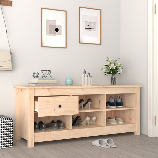Massivholz Schuhschrank Kiefer 110 cm
