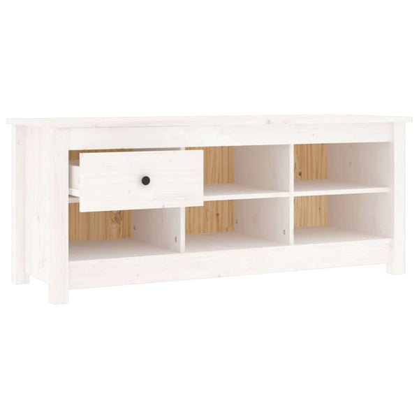 Weißer Schuhschrank Kiefer Massivholz 110cm