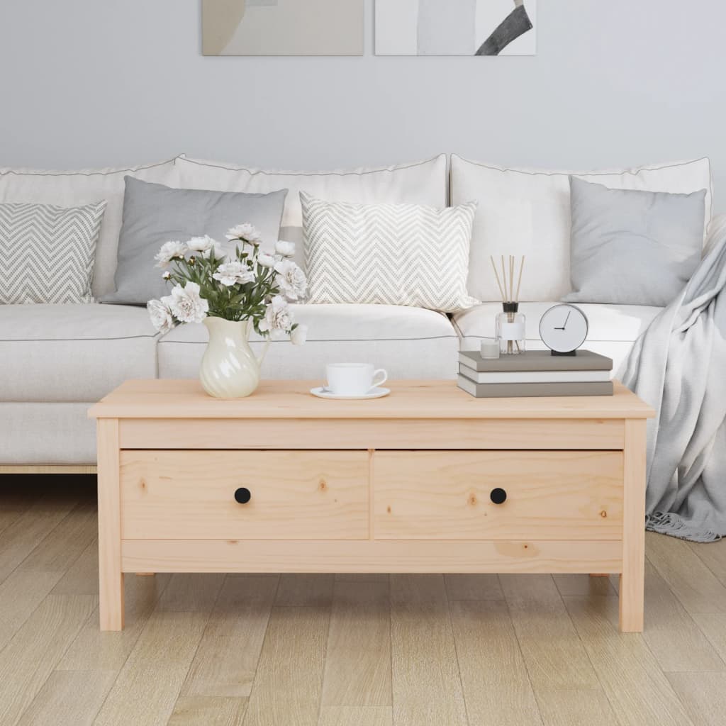 Couchtisch Kiefer Massivholz 100x50 cm