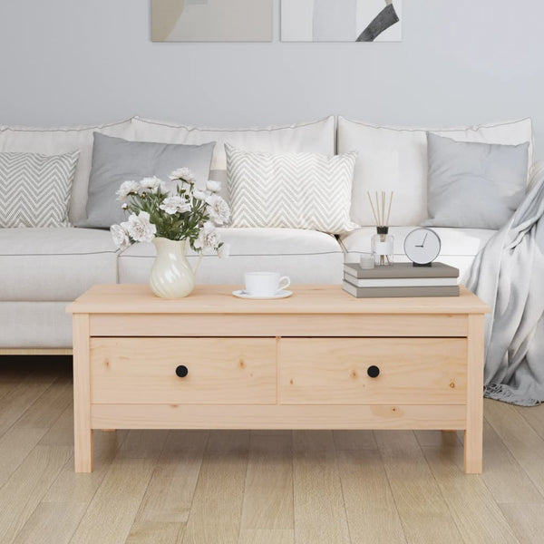 Couchtisch Kiefer Massivholz 100x50 cm