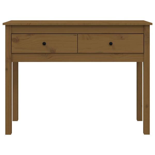 Honigbrauner Konsolentisch Kiefer Massivholz 100cm