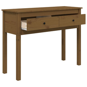 Honigbrauner Konsolentisch Kiefer Massivholz 100cm