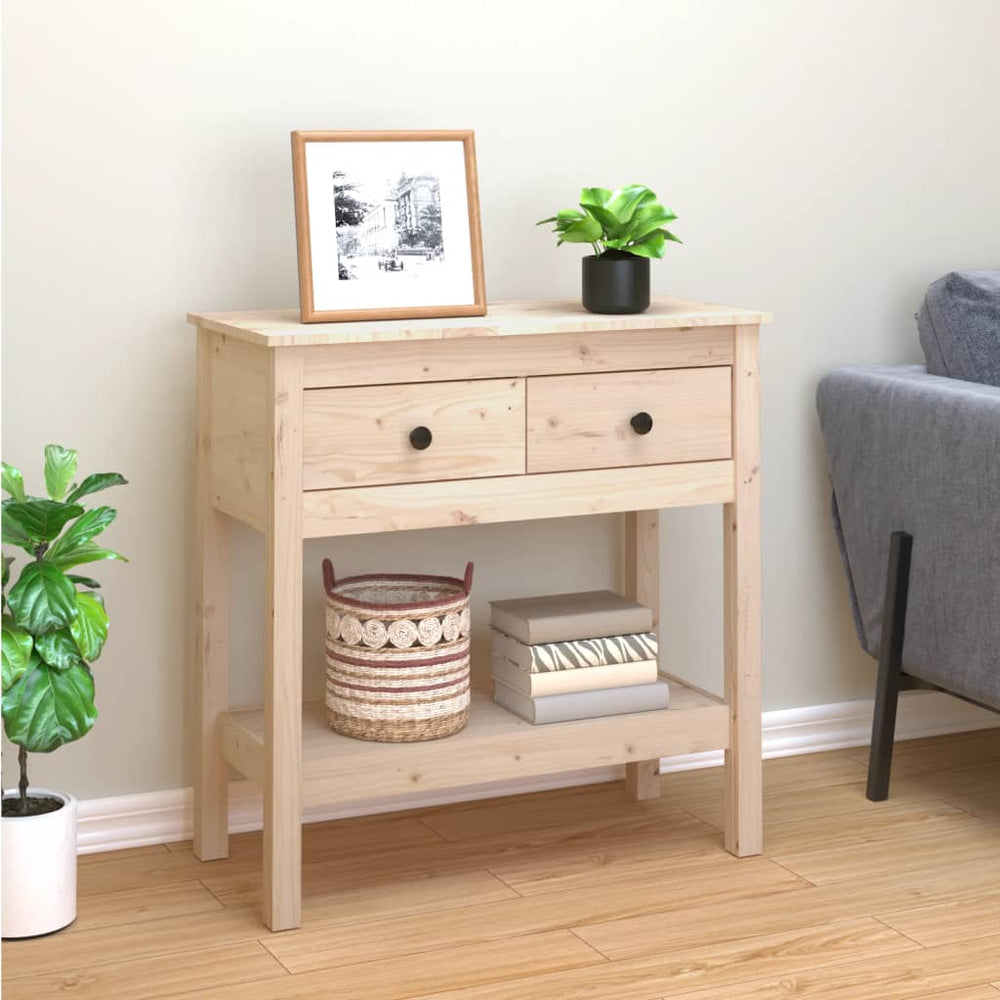 vidaXL Table console 75x35x75 cm Bois de pin massif