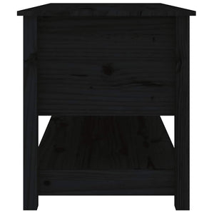 Schwarzer Couchtisch Kiefer Massivholz 102cm